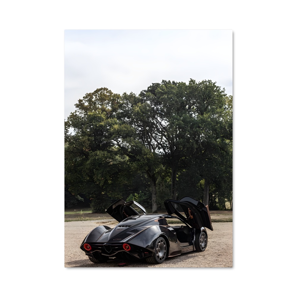 Poster Boulogne Noir et Rouge